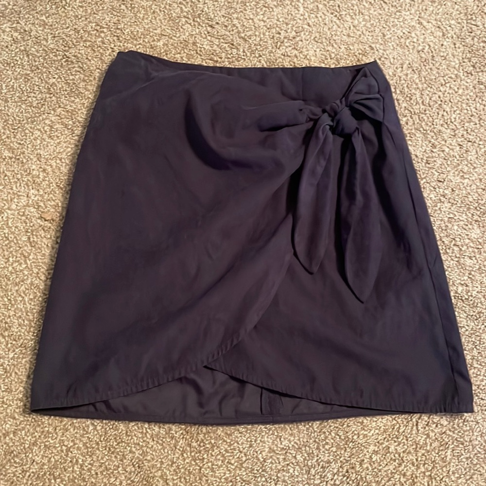 Navy wrap skirt